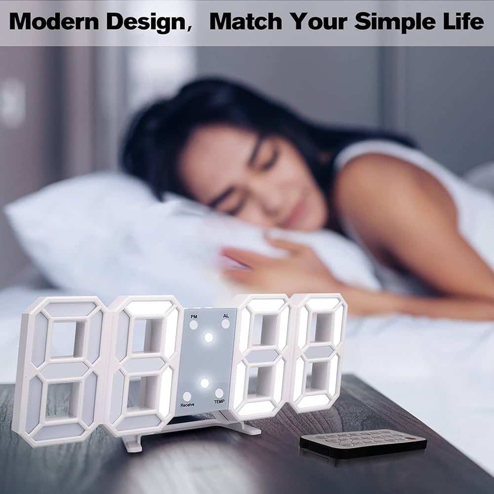 ساعة منبه رقمية LED