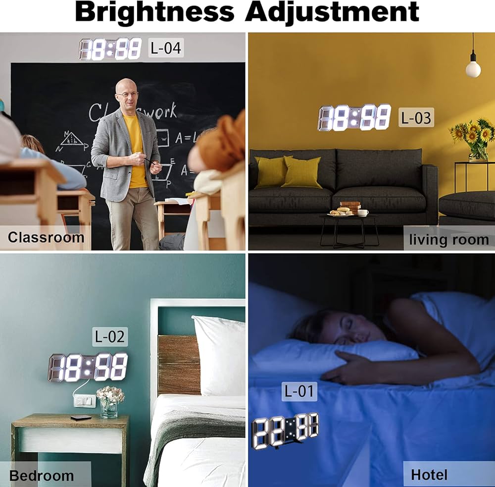 ساعة منبه رقمية LED