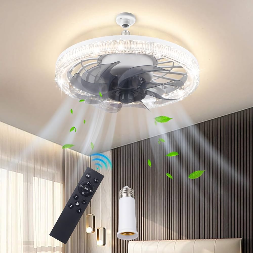 مروحة سقف ذكية بإضاءة LED